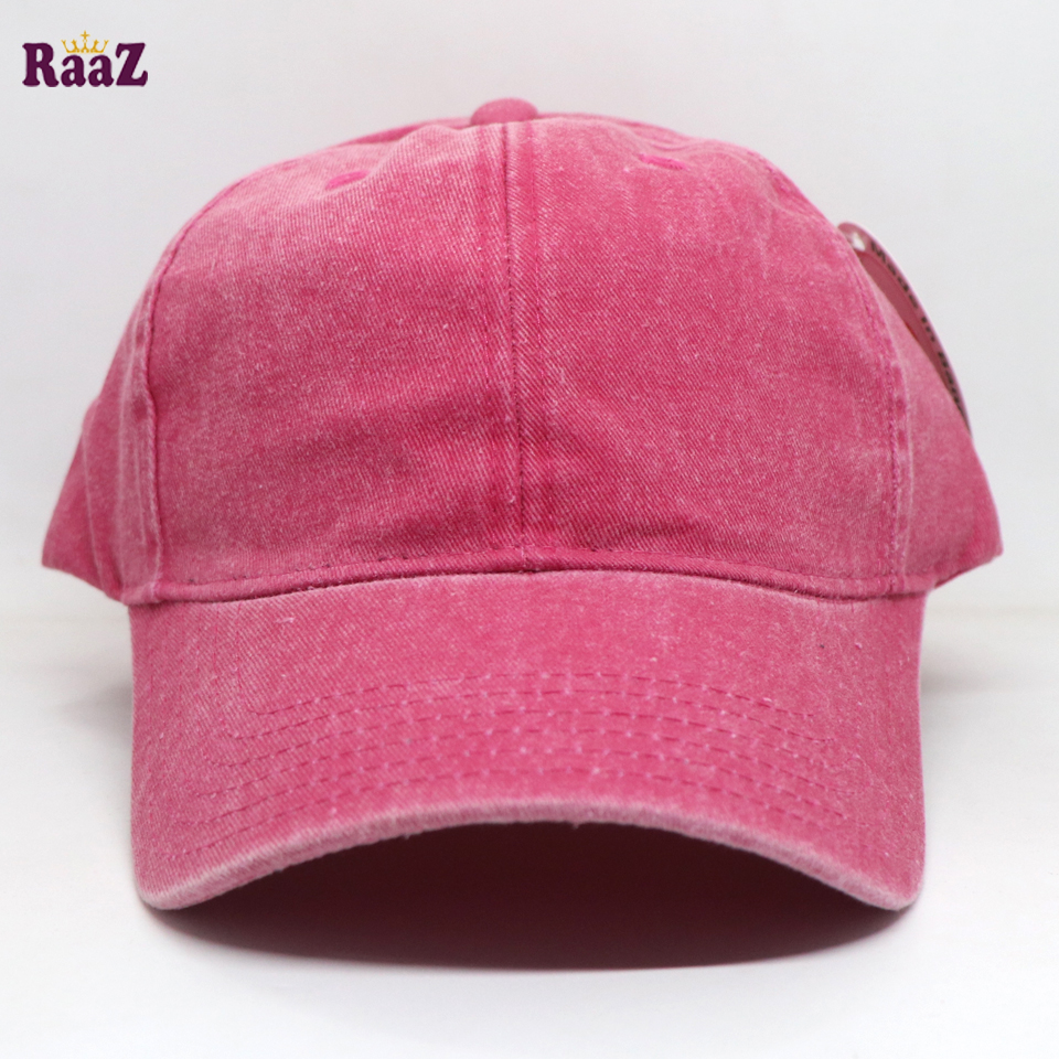 Picture of Pink Vintage Premium Wash Fabric Comfortable Cap