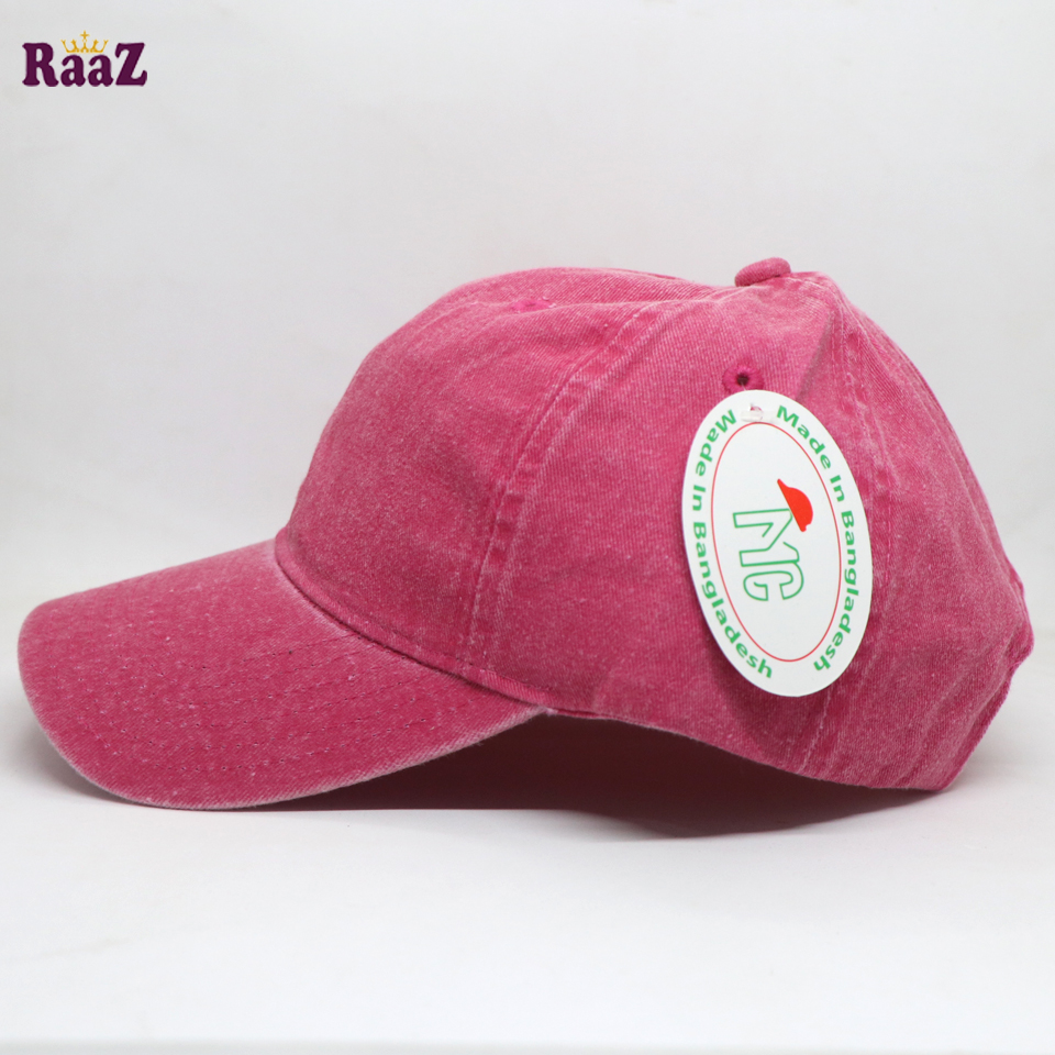 Picture of Pink Vintage Premium Wash Fabric Comfortable Cap