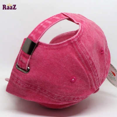 Picture of Pink Vintage Premium Wash Fabric Comfortable Cap
