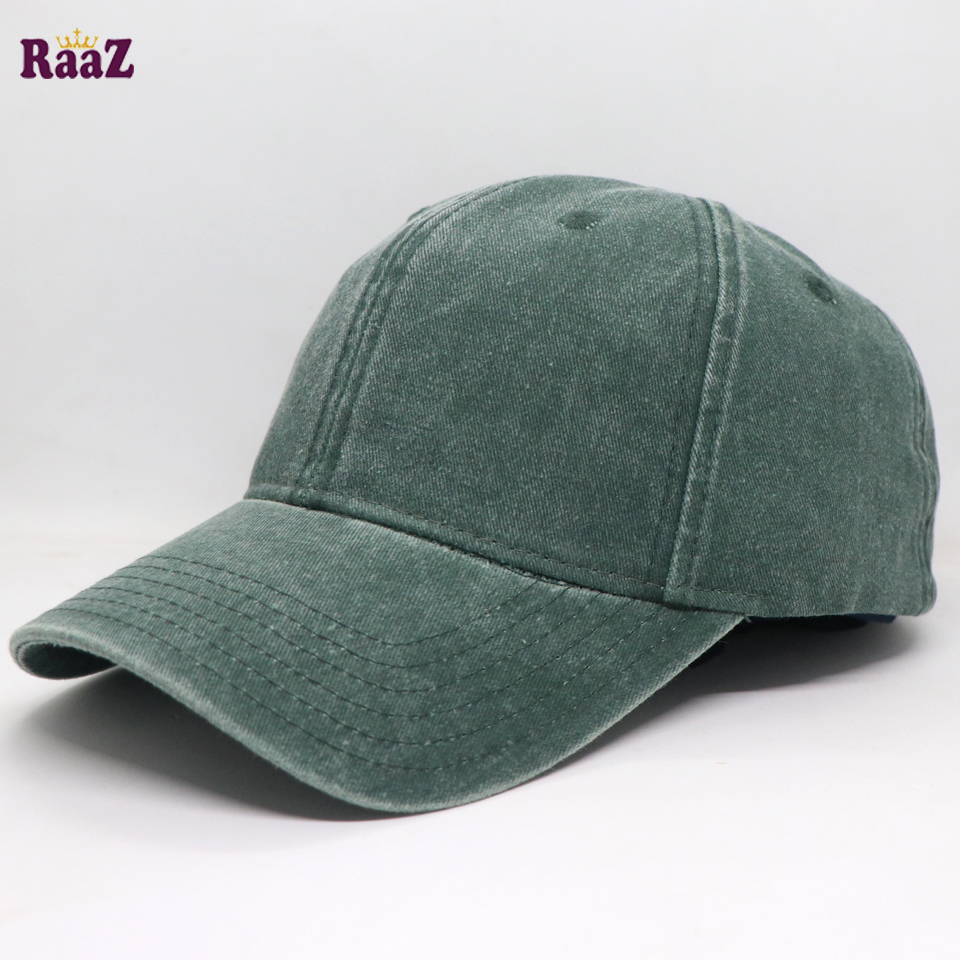 Picture of Deep Green Premium Wash Fabric Comfortable Curved Cap