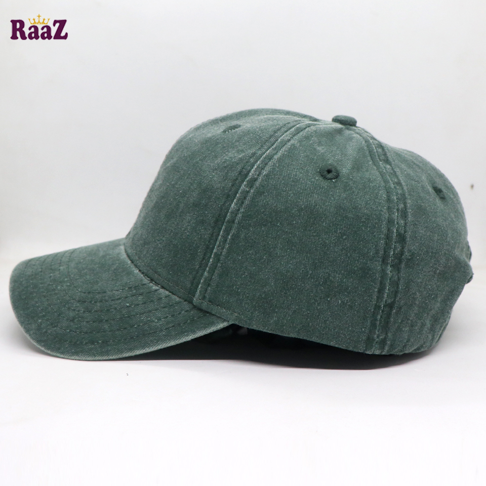 Picture of Deep Green Premium Wash Fabric Comfortable Curved Cap