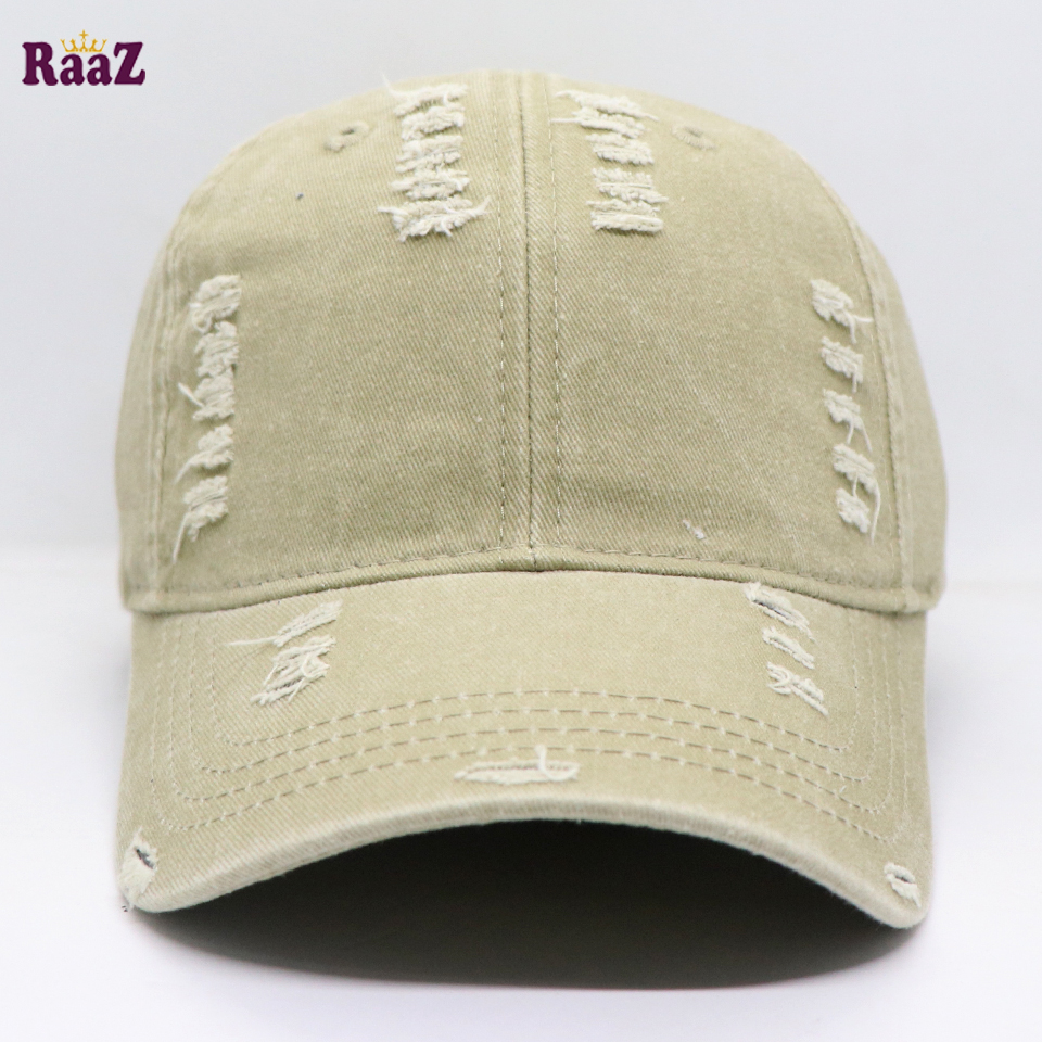 Picture of Off White Distressed Rip Washed Adjustable Baseball Cap