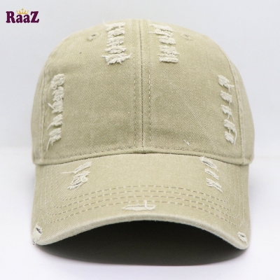 Picture of Off White Distressed Rip Washed Adjustable Baseball Cap