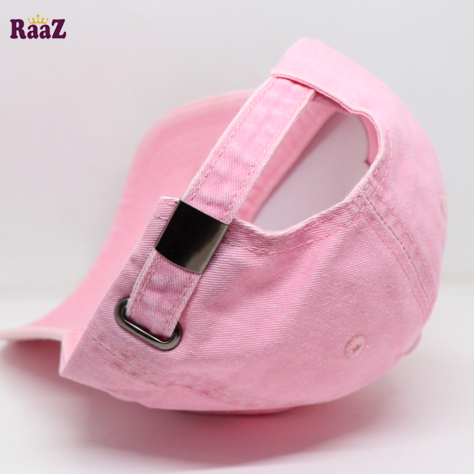 Picture of Light Pink Distressed Rip Washed Adjustable Baseball Cap