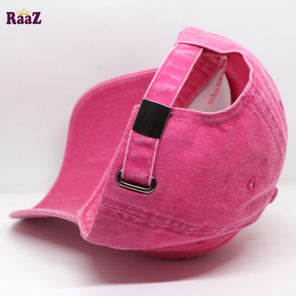 Picture of Pink Distressed Rip Washed Adjustable Baseball Cap