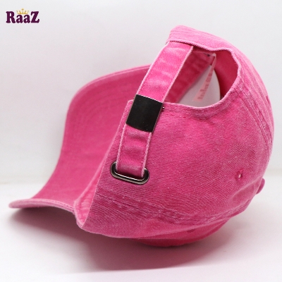 Picture of Pink Distressed Rip Washed Adjustable Baseball Cap