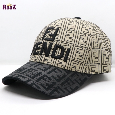 Picture of Brown Black FF Printed Fabric Premium Cap