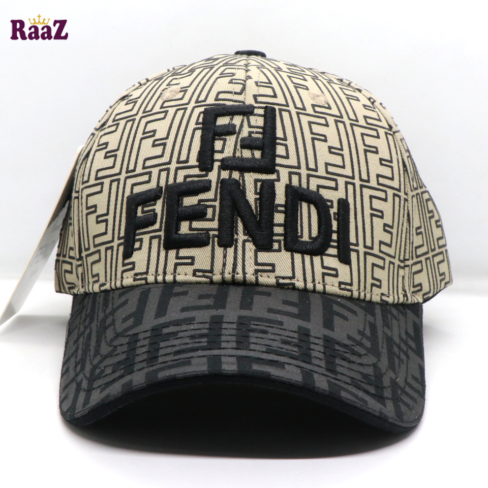 Picture of Brown Black FF Printed Fabric Premium Cap