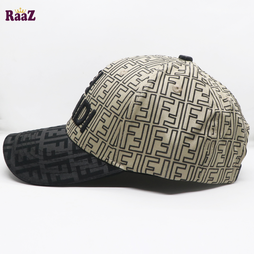Picture of Brown Black FF Printed Fabric Premium Cap