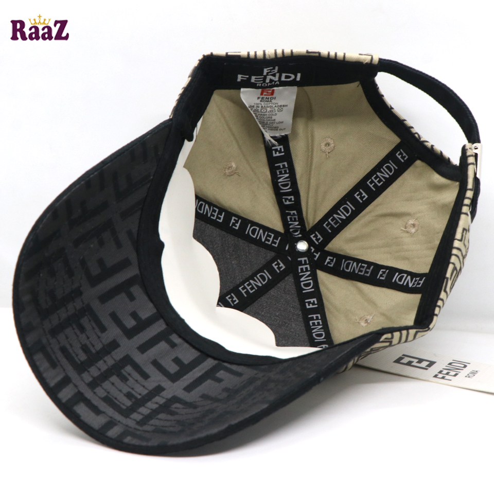 Picture of Brown Black FF Printed Fabric Premium Cap