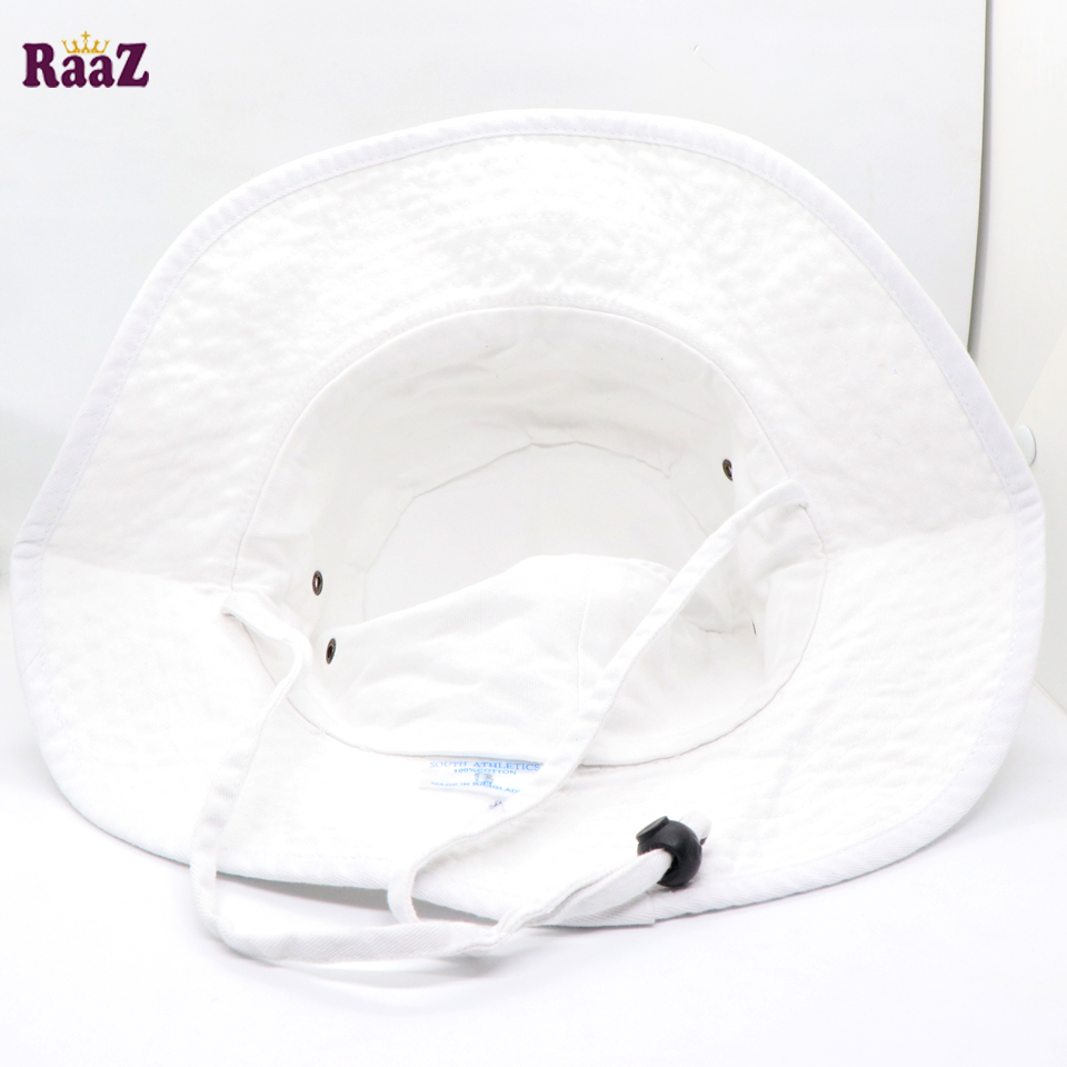 Picture of white Wash Fabric Denim Unisex Wide Brim Hat