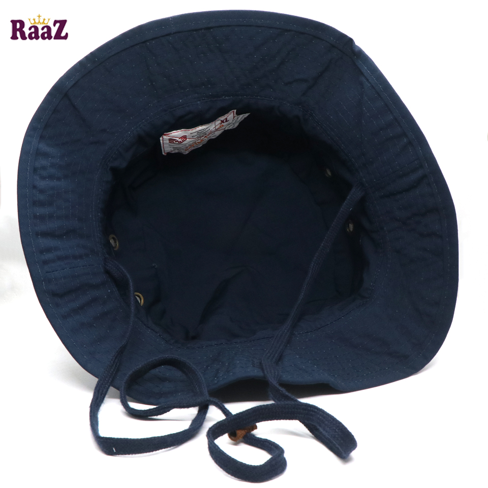 Picture of Navy Blue Parachute Fabric With Adjustable Lace Wide Brim Hat