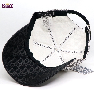 Picture of Balck White Dual Tone Full Body Thick Print Brand Logo Embroidery Baseball Cap