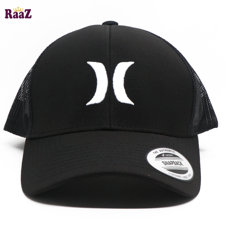 Picture of Hurley Black half Net Mesh Air Brand Logo Baseball Cap
