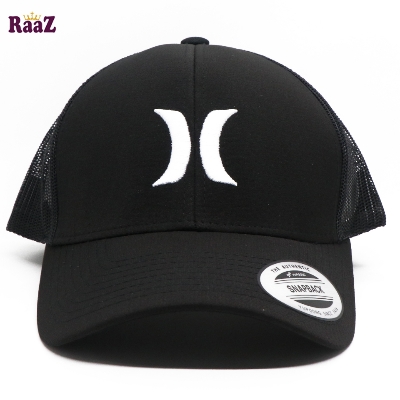 Picture of Hurley Black half Net Mesh Air Brand Logo Baseball Cap