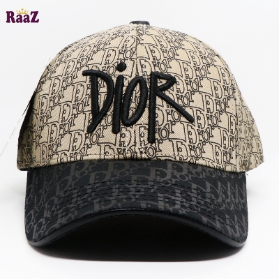 Picture of Black Brown Dual Tone Full Body Thick Print Brand Logo Embroidery Baseball Cap