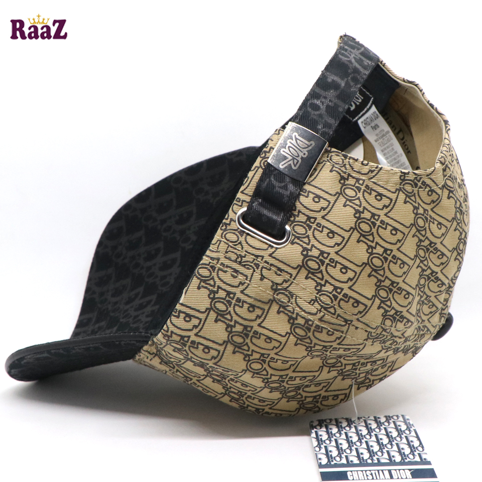 Picture of Black Brown Dual Tone Full Body Thick Print Brand Logo Embroidery Baseball Cap