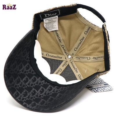 Picture of Black Brown Dual Tone Full Body Thick Print Brand Logo Embroidery Baseball Cap