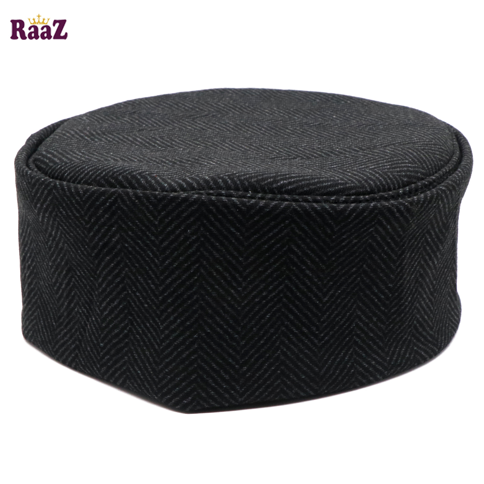 Picture of Black Mix White High GSM Full Elastic Ramadan Prayer Tupi