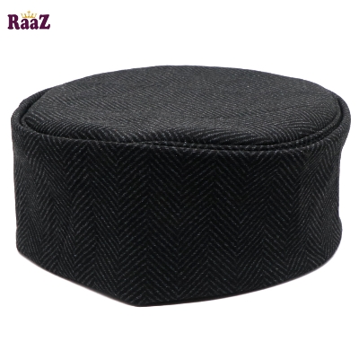 Picture of Black Mix White High GSM Full Elastic Ramadan Prayer Tupi