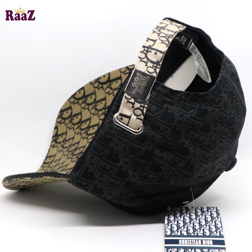 Picture of Black Brown Dual Tone Full Body Thick Print Brand Logo Embroidery Baseball Cap