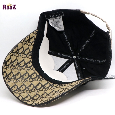 Picture of Black Brown Dual Tone Full Body Thick Print Brand Logo Embroidery Baseball Cap