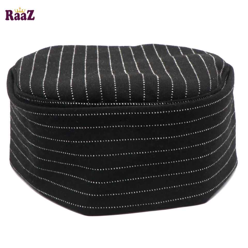 Picture of Black Stripe High GSM Full Elastic Ramadan Prayer Tupi