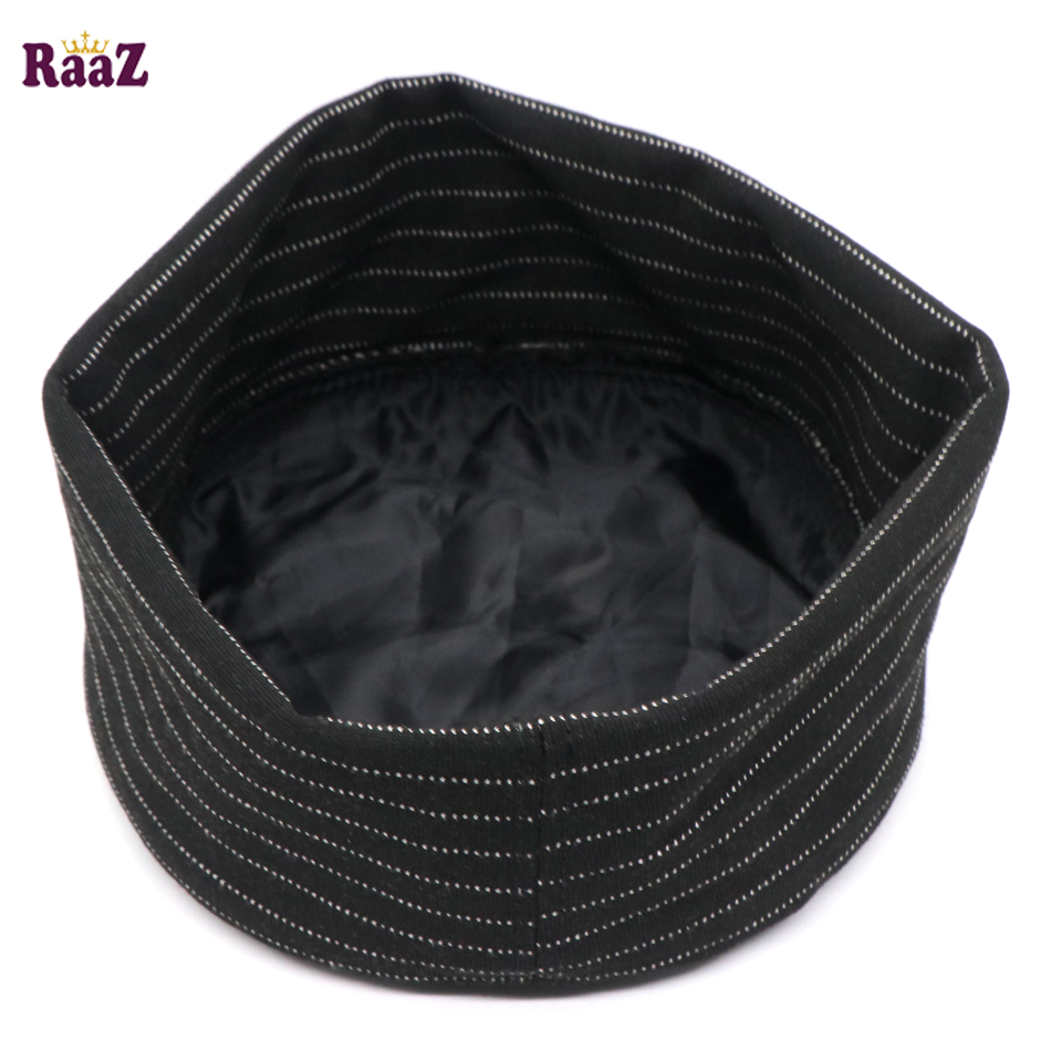 Picture of Black Stripe High GSM Full Elastic Ramadan Prayer Tupi