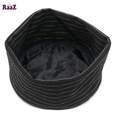 Picture of Black Stripe High GSM Full Elastic Ramadan Prayer Tupi