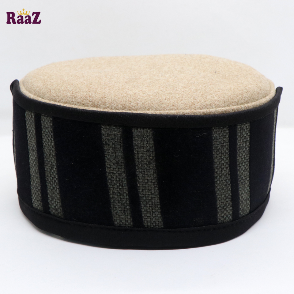 Picture of Brown Black Stripe Fashion Salman Shah Tupi (Free Size)