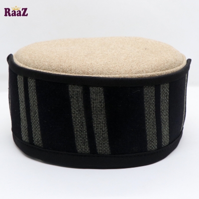 Picture of Brown Black Stripe Fashion Salman Shah Tupi (Free Size)