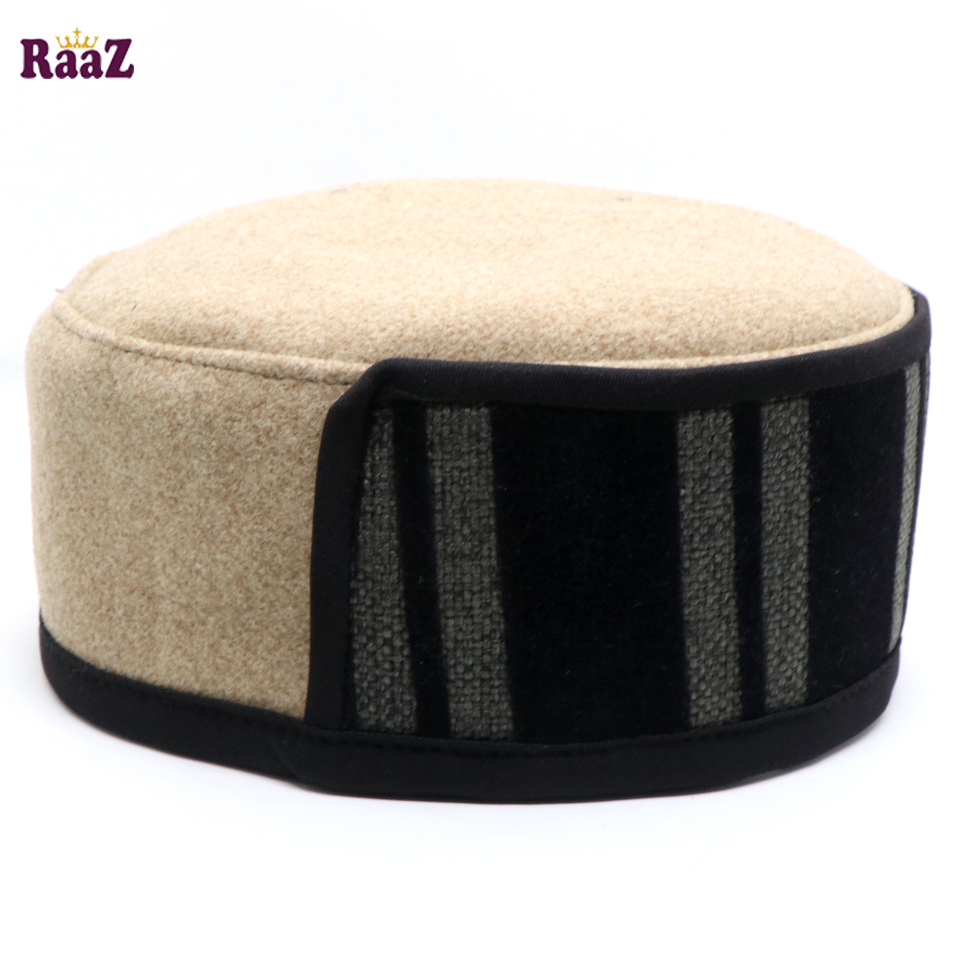 Picture of Brown Black Stripe Fashion Salman Shah Tupi (Free Size)