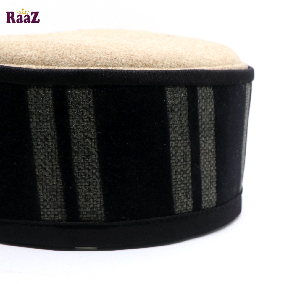 Picture of Brown Black Stripe Fashion Salman Shah Tupi (Free Size)