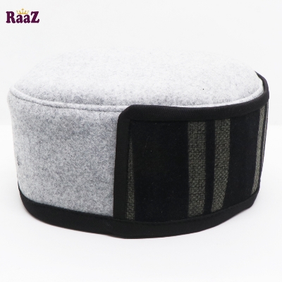 Picture of Silver Black Stripe Fashion Salman Shah Tupi (Free Size)