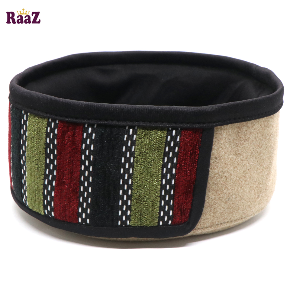 Picture of Brown Multi Stripe Salman Shah Tupi