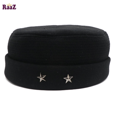 Picture of Black New Design Wool Afghani Star Pakol Cap For Men - Cap