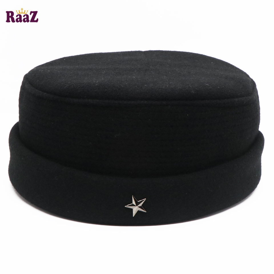 Picture of Black New Design Wool Afghani Star Pakol Cap For Men - Cap