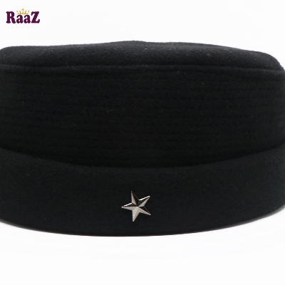 Picture of Black New Design Wool Afghani Star Pakol Cap For Men - Cap