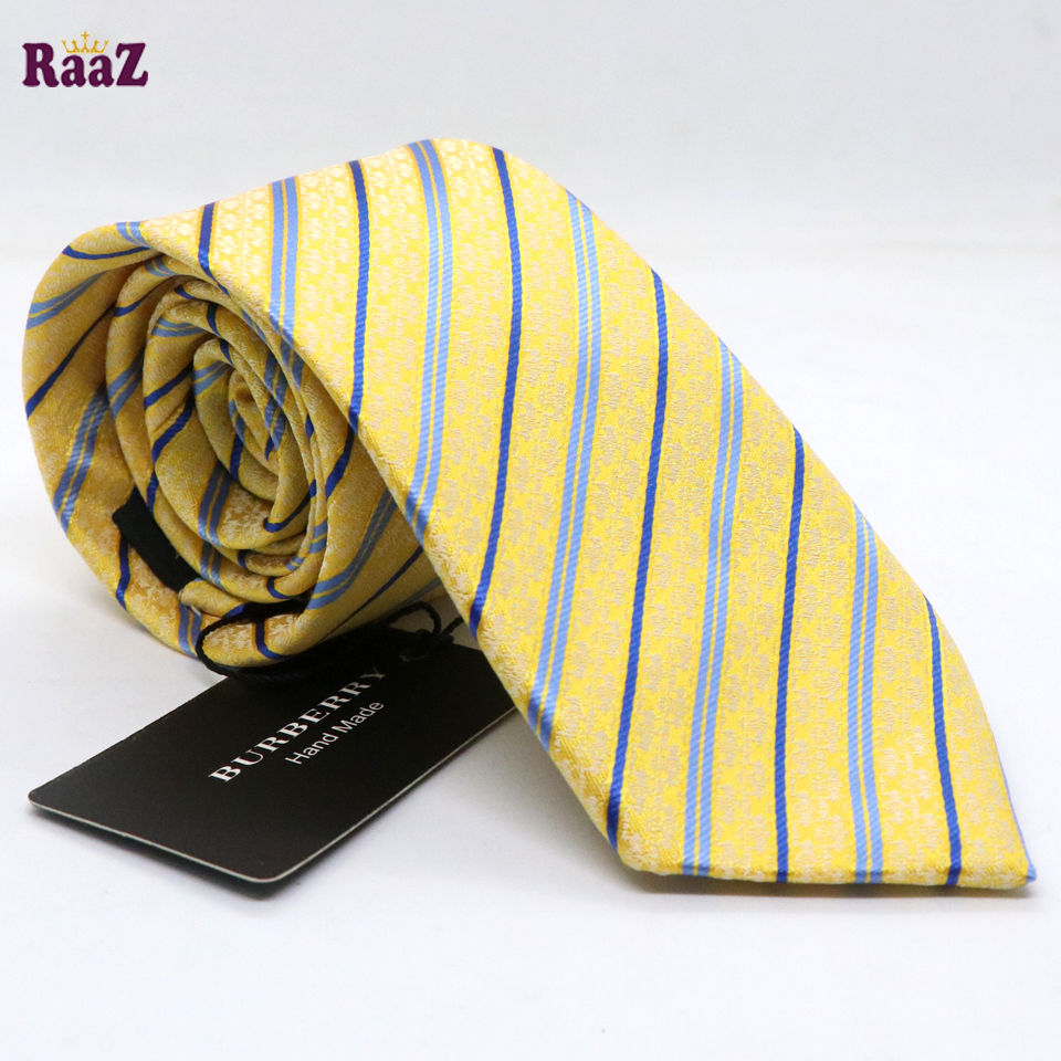 Picture of Premium Yellow Blue Stripe Necktie For Men