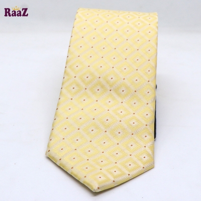 Picture of Yellow Square Golden Dot Premium Necktie