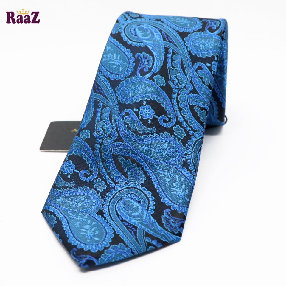 Picture of Blue Flower Design Embroidery Tie For Men