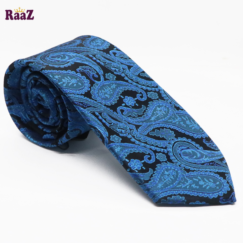 Picture of Blue Flower Design Embroidery Tie For Men