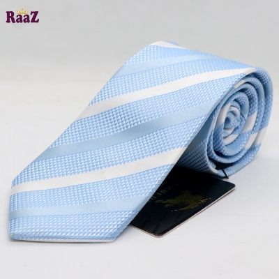 Picture of Sky Blue Big Stripe Premium Necktie For Men