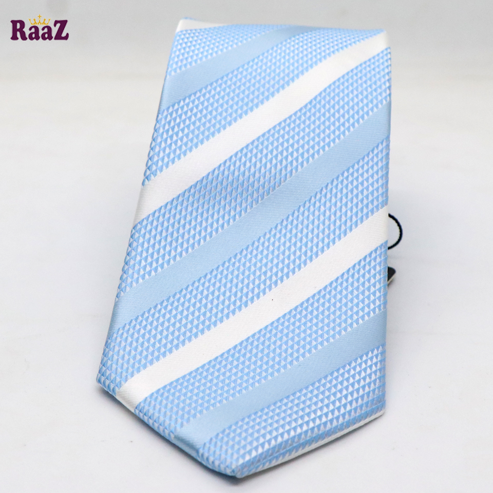 Picture of Sky Blue Big Stripe Premium Necktie For Men