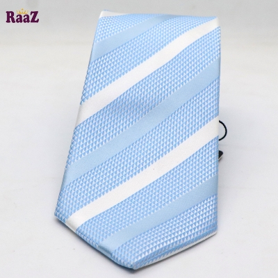 Picture of Sky Blue Big Stripe Premium Necktie For Men