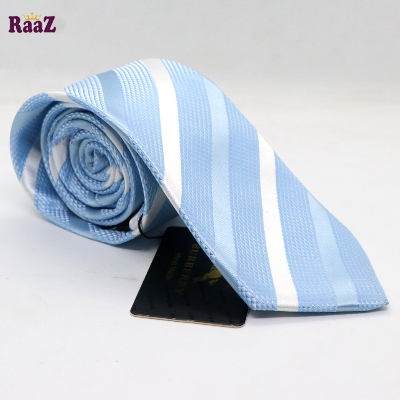 Picture of Sky Blue Big Stripe Premium Necktie For Men