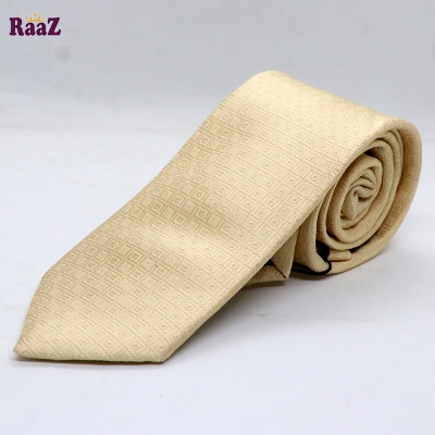 Picture of Yellow Small Square Embroidery Tie For Men
