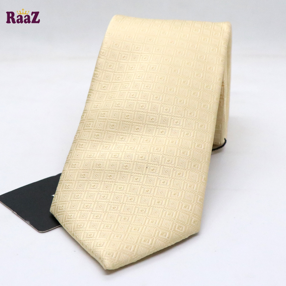 Picture of Yellow Small Square Embroidery Tie For Men