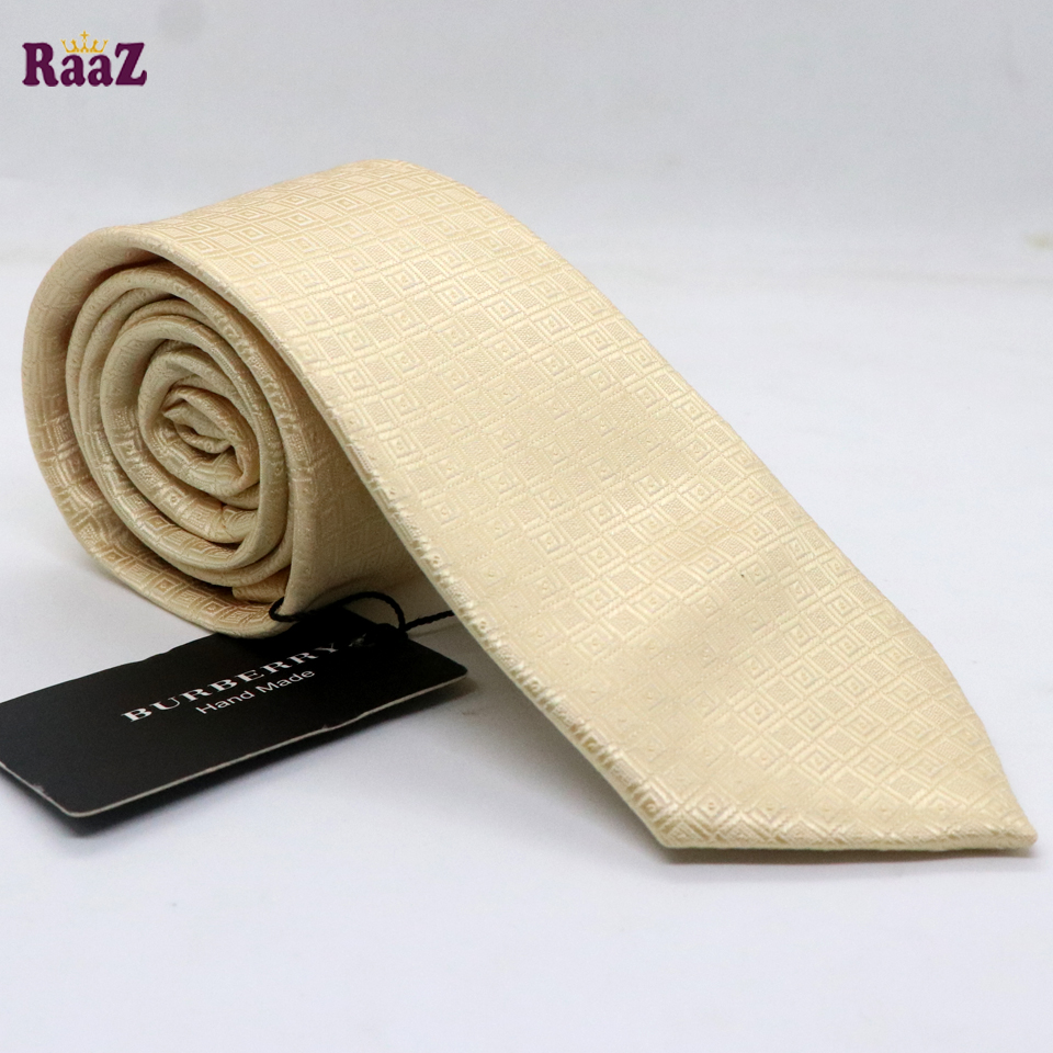 Picture of Yellow Small Square Embroidery Tie For Men