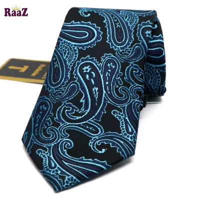 Picture of Black Green Flower Design Necktie For Men